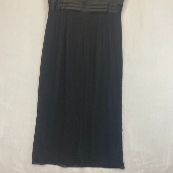 R&M Richards Chiffon Evening Dress Gown Sz‎ 16 Empire Waist Black Formal Wedding - Picture 16 of 16